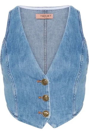 Twin-Set Veston en jean à boutonnière