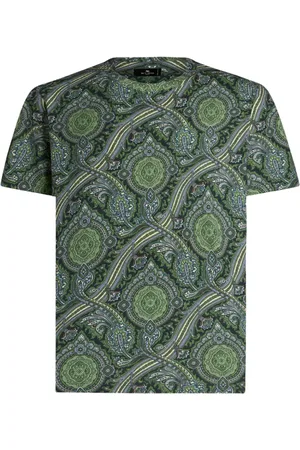 Etro T-shirt en coton à imprimé cachemire