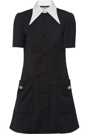 Prada Robe courte à col contrastant