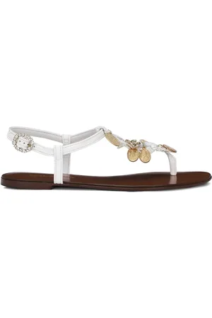 Dolce & Gabbana Sandales en raphia à appliqué votif