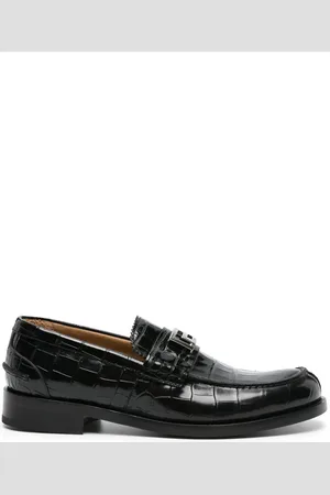 VERSACE Mocassins à effet peau de crocodile