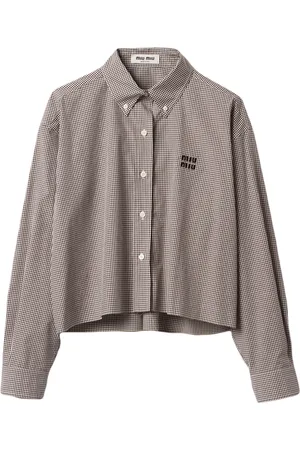 Miu Miu Chemise crop à carreaux vichy