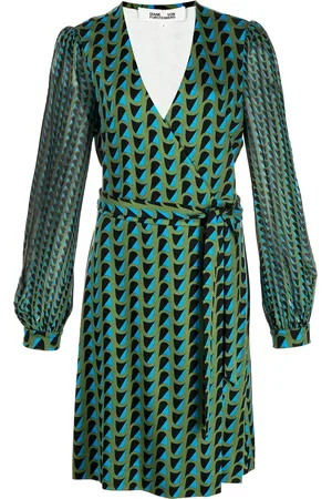 Diane von Furstenberg Robe portefeuille Gala à imprimé abstrait