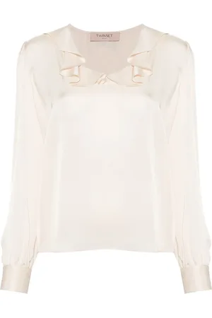 Twin-Set Blouse à col volanté