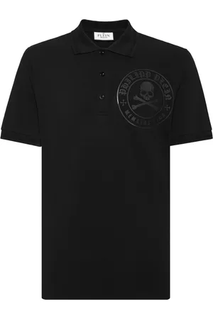 Philipp Plein Chemise en coton à logo strassé