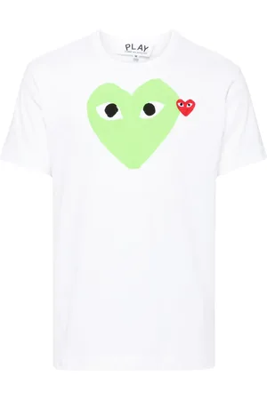 Comme des Garçons T-shirt en coton à motif cœur signature