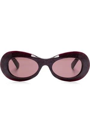 Gucci Lunettes de soleil à monture ovale