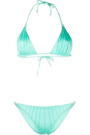 Noire Swimwear Bikini froncé à dos nu