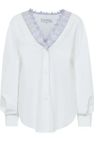J.W.Anderson Chemise bordée de dentelle à col v