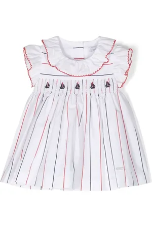 PATACHOU Robe rayée à broderies