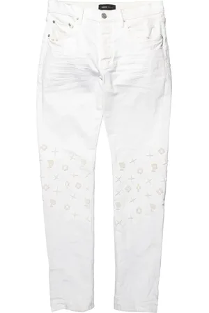 Purple Brand Jean droit à appliqués logo