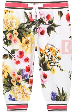 Dolce & Gabbana Pantalon de jogging en coton à fleurs
