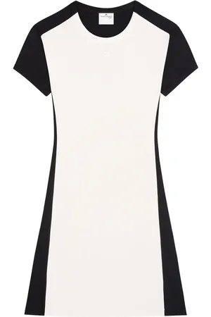 Courrèges Robe courte à structure contrastante