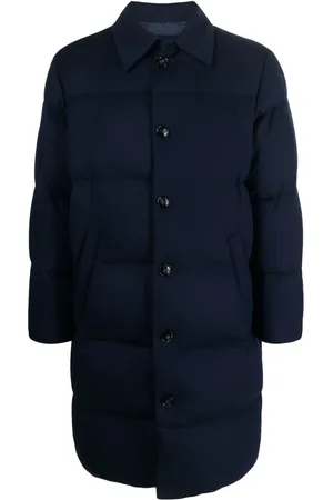 Kiton Manteau matelassé en cachemire mélangé