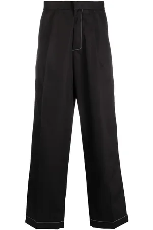 BONSAI Pantalon droit à design plissé