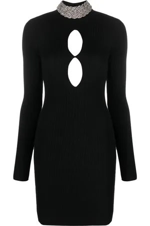 GIUSEPPE DI MORABITO Robe courte en maille à design nervuré
