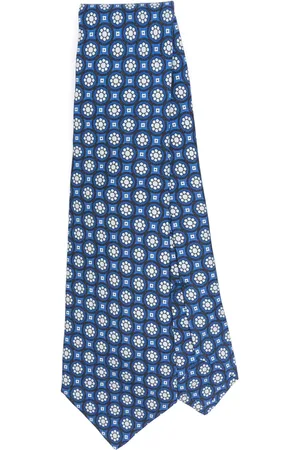 Kiton Cravate en soie à fleurs