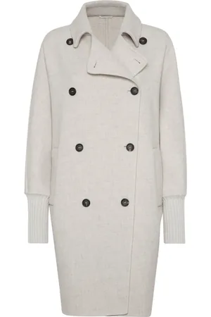 Brunello Cucinelli Manteau en cachemire à boutonnière croisée