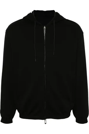 Emporio Armani Hoodie zippé à lien de resserrage