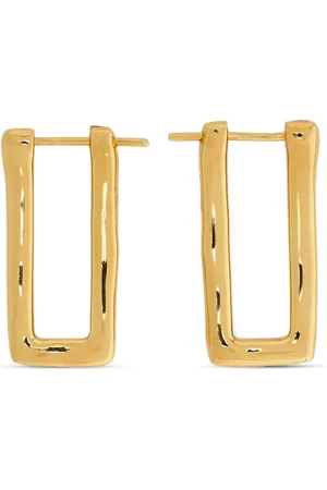 Jil Sander Créoles à design rectangulaire