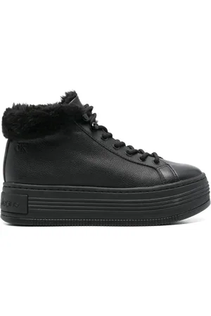 Calvin Klein Baskets en cuir à logo embossé