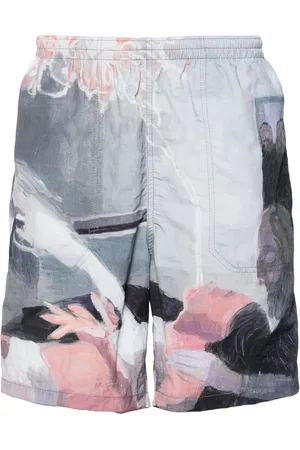 UNDERCOVER Short de sport imprimé à effet froissé
