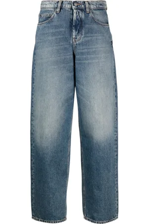 Twin-Set Jean ample en jean à taille haute