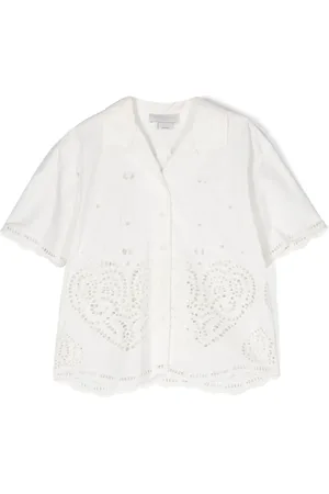 Stella McCartney Chemise en coton à broderie anglaise