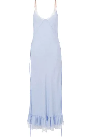 Moschino Robe longue à bordure en dentelle