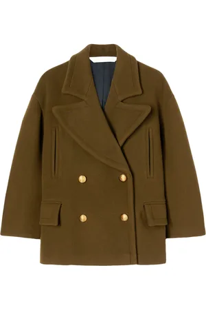 Palm Angels Manteau croisé à broderies