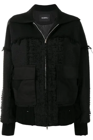 GOEN.J Veste bomber patchwork en tweed