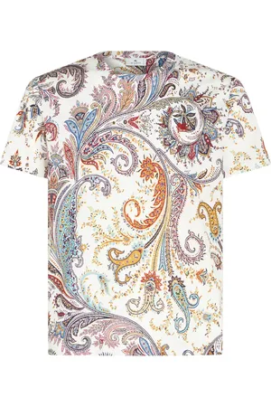 Etro T-shirt en coton à imprimé cachemire