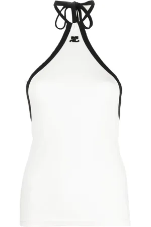 Courrèges Débardeur à logo brodé