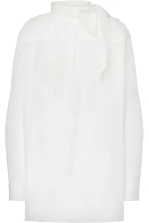 Serafini Blouse en popline à col lavallière