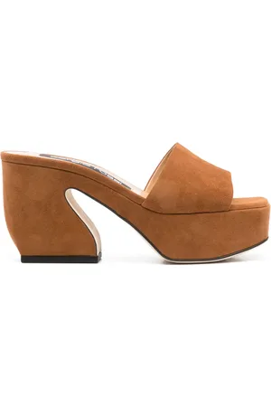 Sergio Rossi Mules en daim 90 mm