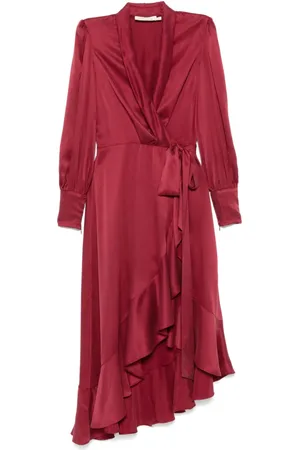 ZIMMERMANN Robe-portefeuille à coupe mi-longue