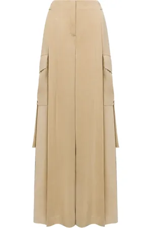Alberta Ferretti Pantalon palazzo à poches cargo