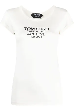 Tom Ford T-shirt en soie à logo imprimé