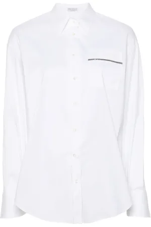 Brunello Cucinelli Chemise à ornements métalliques