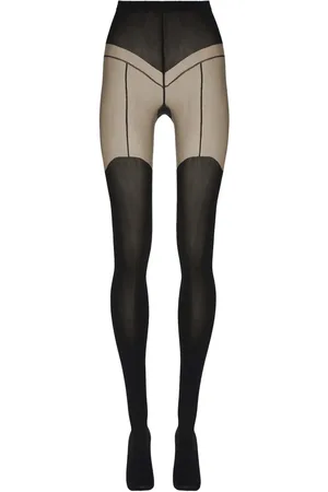 Wolford Collants à effet porte-jarretelle en jacquard