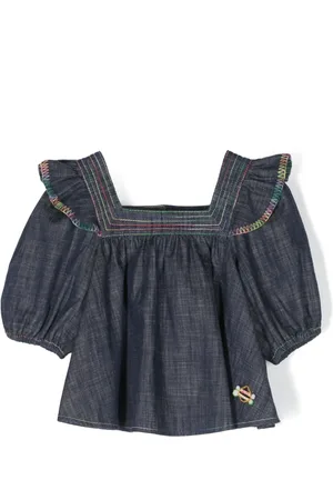 ZIMMERMANN Blouse en jean Aligh à volants