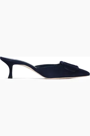 Manolo Blahnik Mules Maysale 50 mm en daim