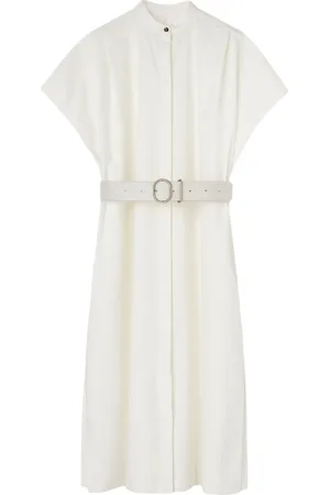 Jil Sander Robe-chemise à design sans col