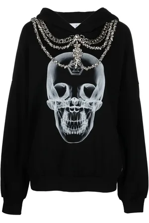 Philipp Plein Hoodie X-Ray à ornements en cristal