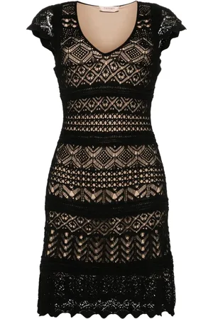 Twin-Set Robe en maille à col v