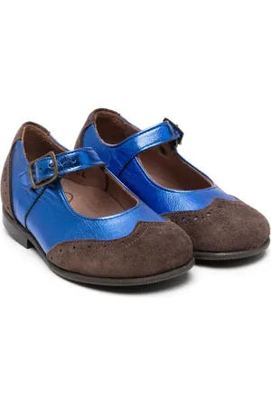 PèPè Ballerines en cuir à design métallisé