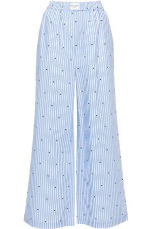 ROTATE Pantalon droit à rayures