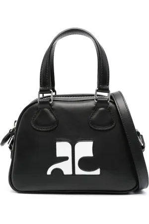 Courrèges Mini sac à main Bowling en cuir