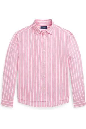 Ralph Lauren Chemise rayée en lin à logo brodé