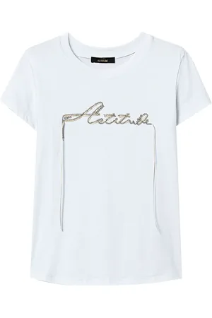 Twin-Set T-shirt à logo strassé